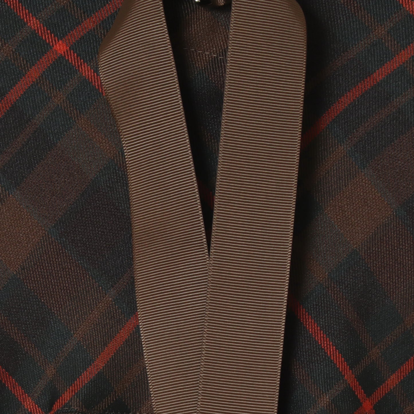 タータンバックリボンシャツドレス H325316