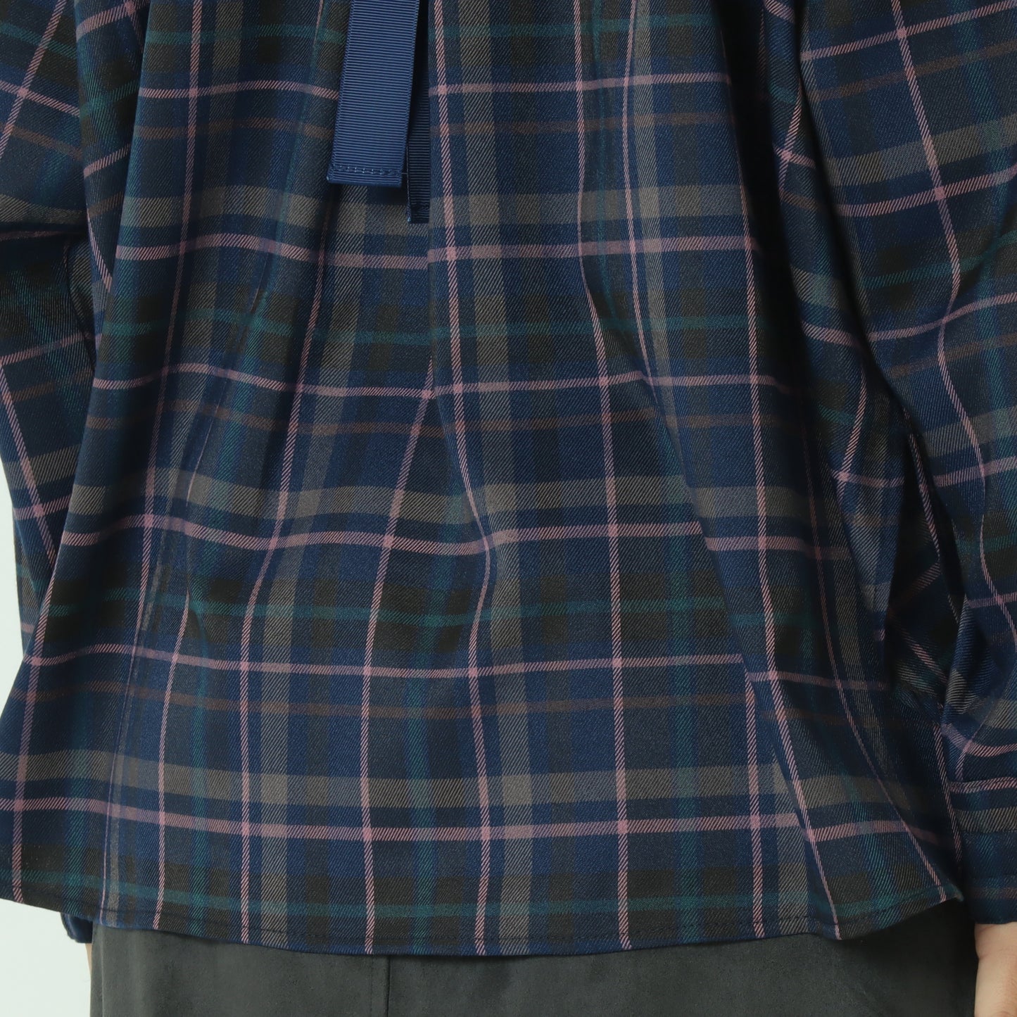 タータンバックリボンシャツブラウス H425326