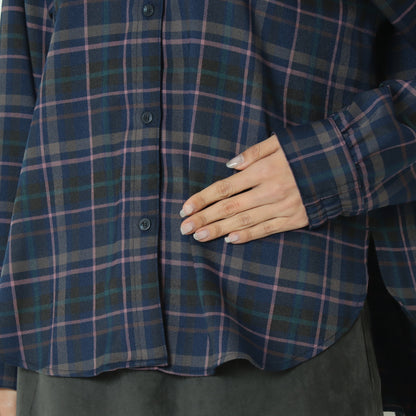 タータンバックリボンシャツブラウス H425326