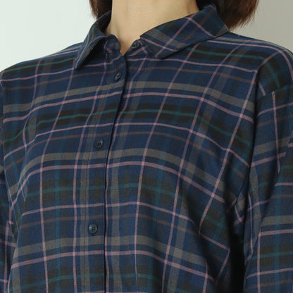 タータンバックリボンシャツブラウス H425326