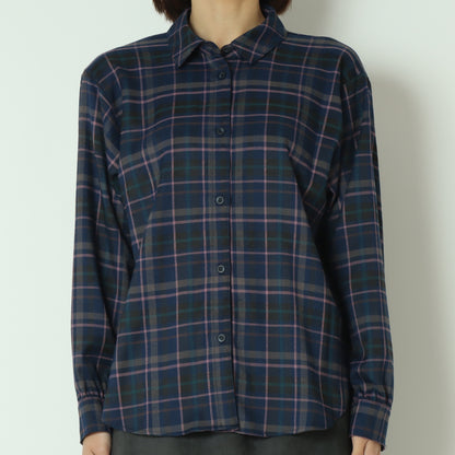 タータンバックリボンシャツブラウス H425326