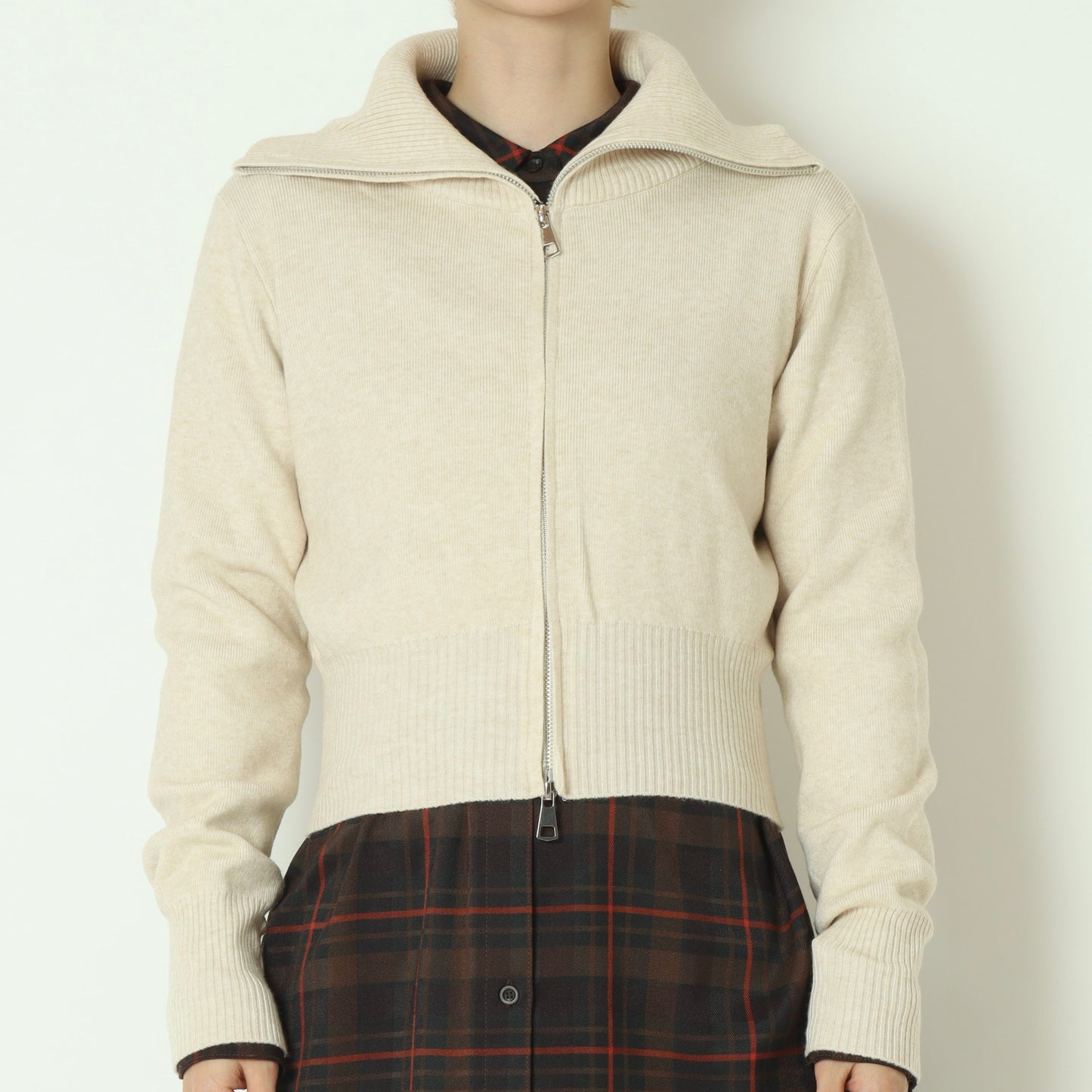 ハイネックジップニット H625312