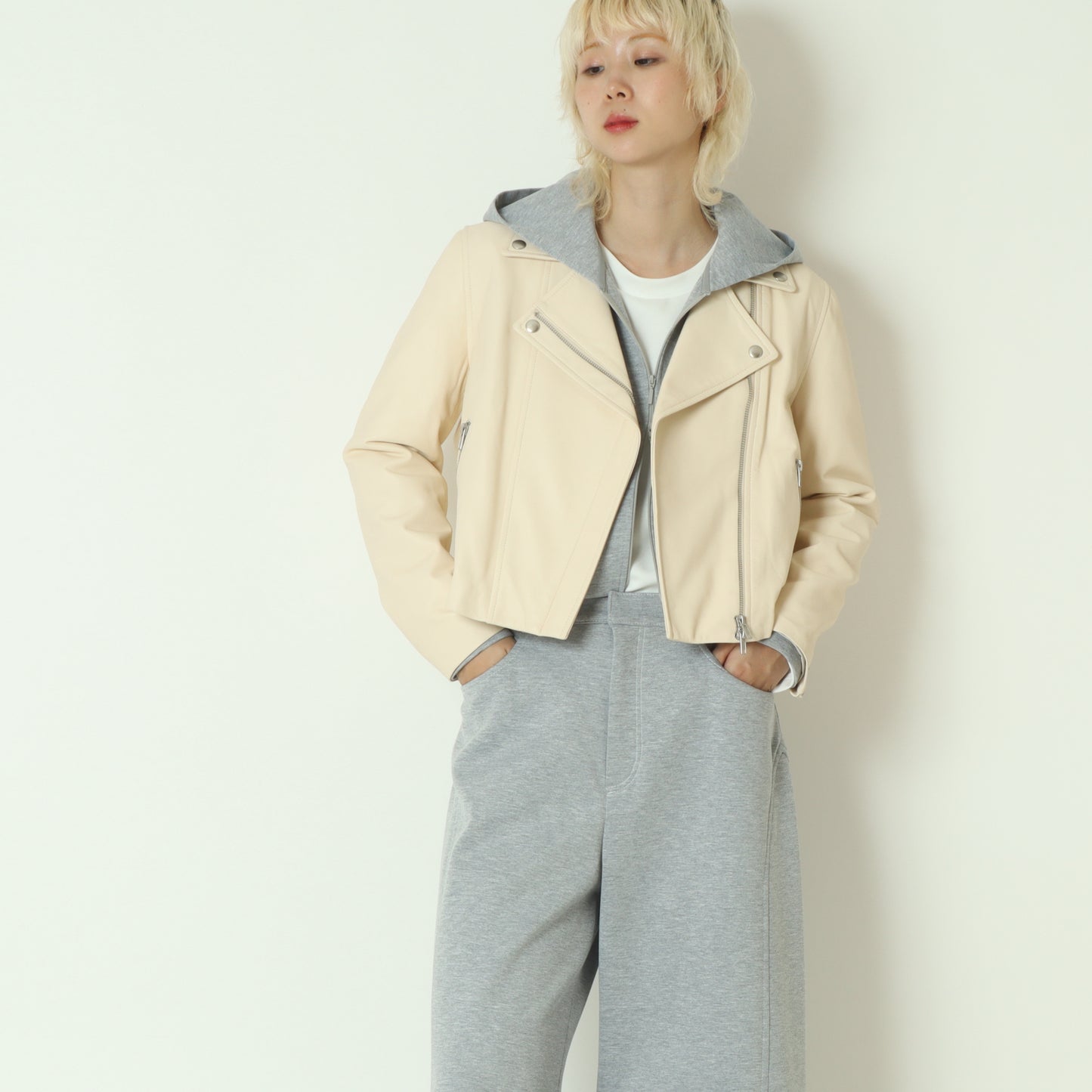 レザーライダースジャケット  SK611