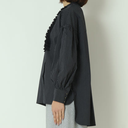 チュールフリルブラウス  6262-457