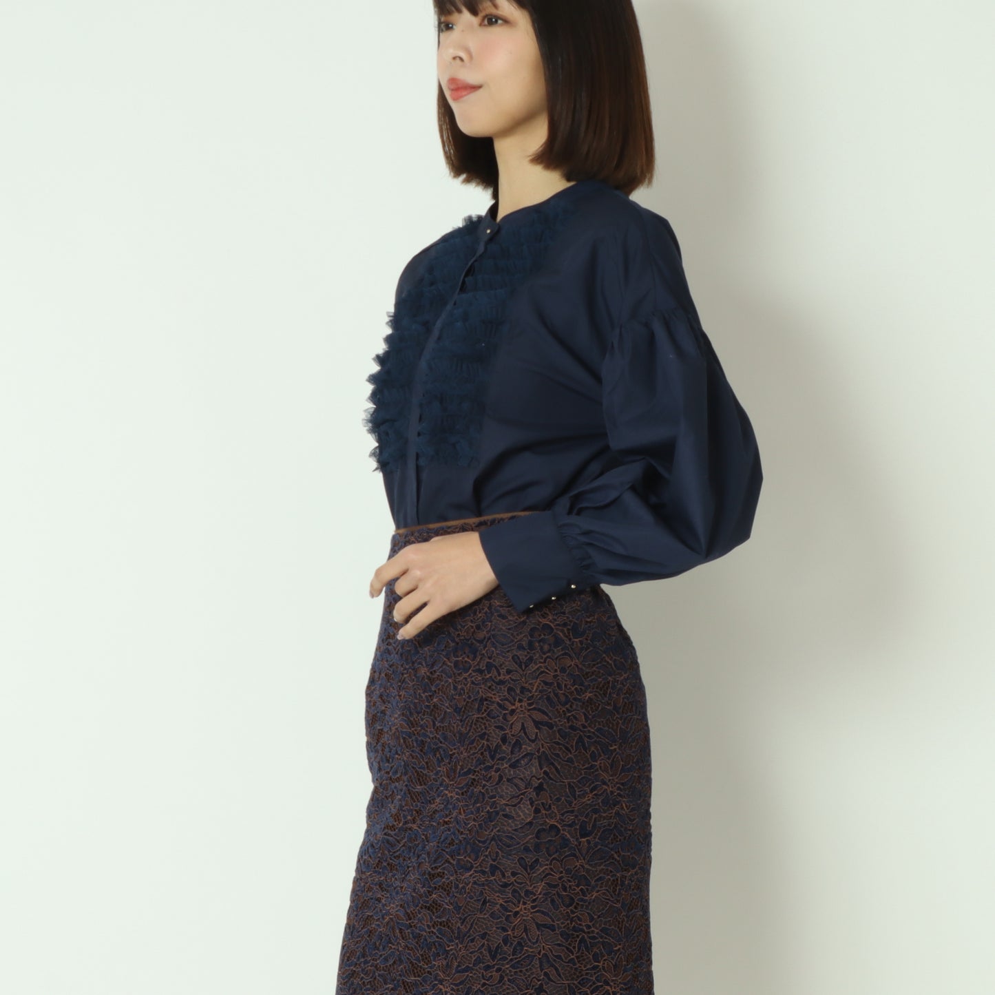 チュールフリルブラウス  6262-457