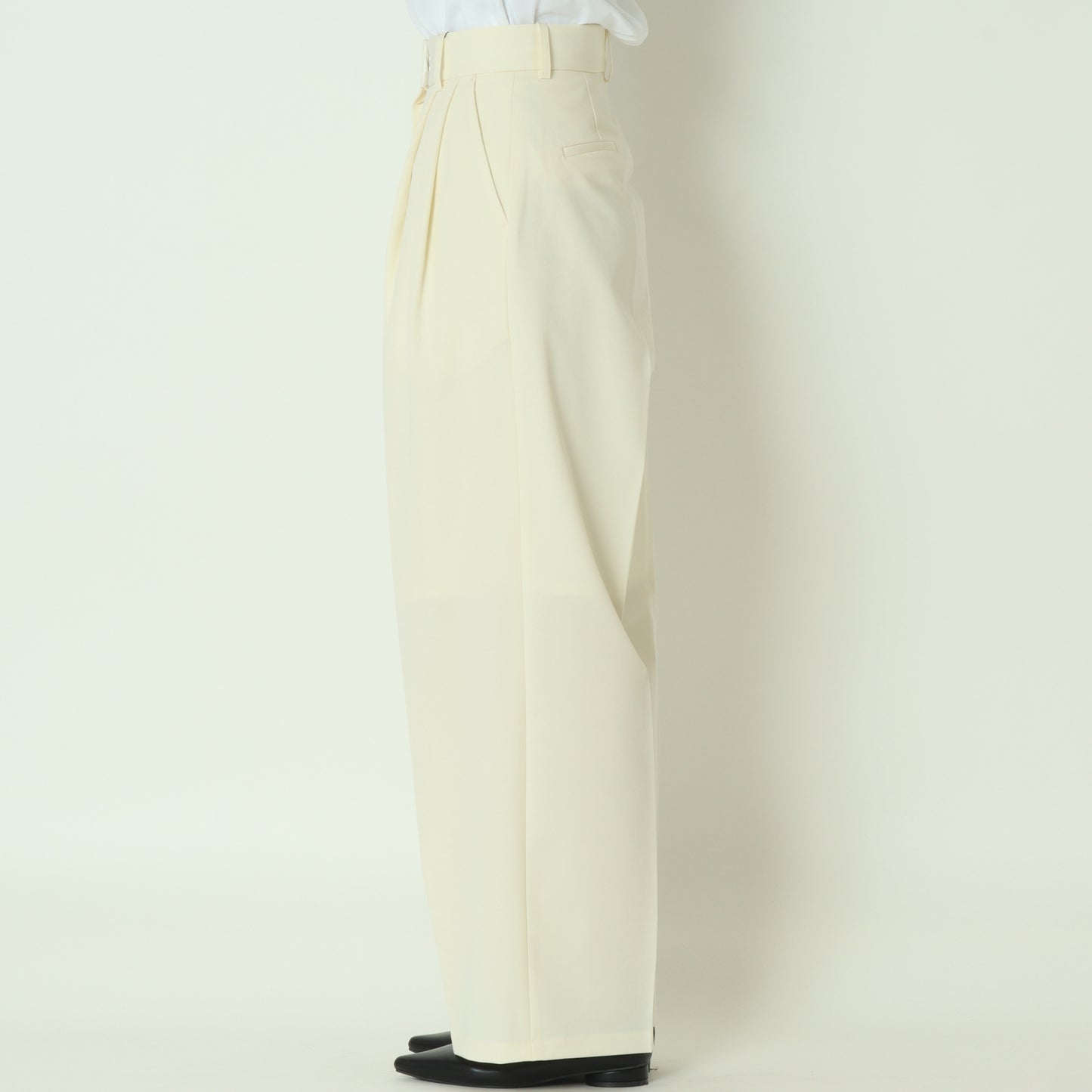 ストレートワイドスラックスパンツ   T12501-30180-1