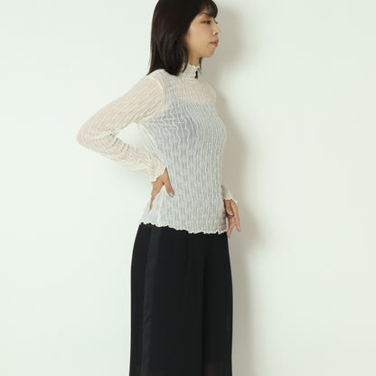 シアージャガードハイネックトップス　TR32508-81438-1