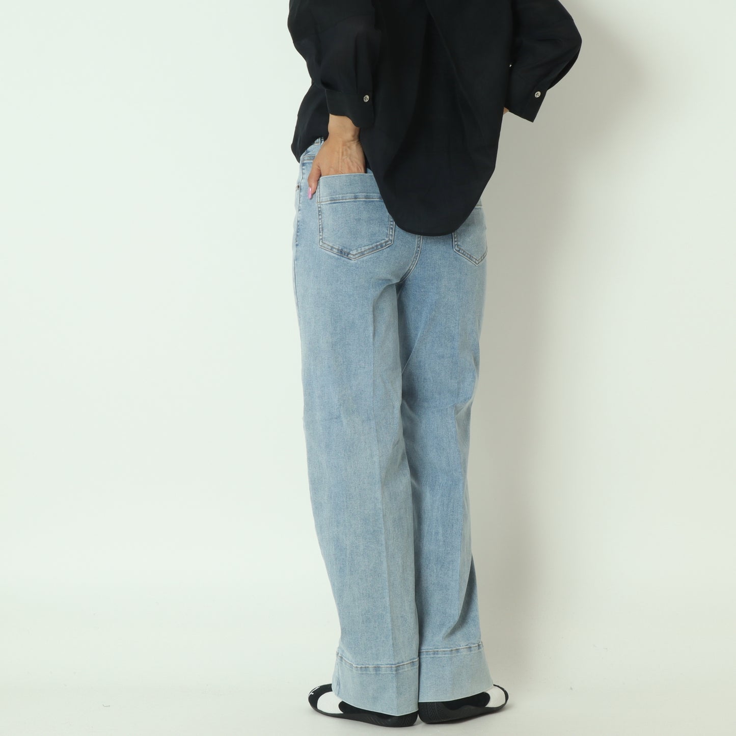 ハイウエストワイドデニムパンツ　C7528499-2