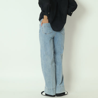 ハイウエストワイドデニムパンツ　C7528499-2