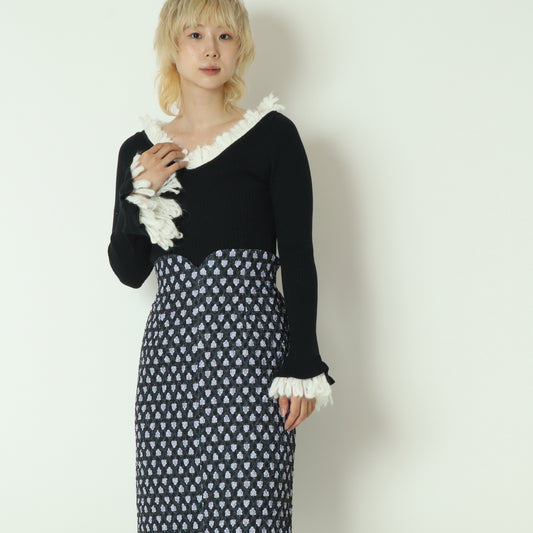 NIEREM（ニーレン）前後2WAYリブニットプルオーバー  M1534390
