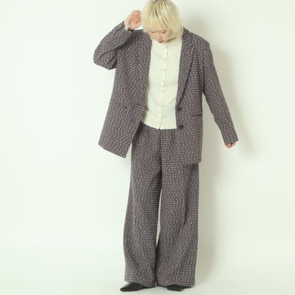 ポンポンツイードワイドパンツ  M1538172