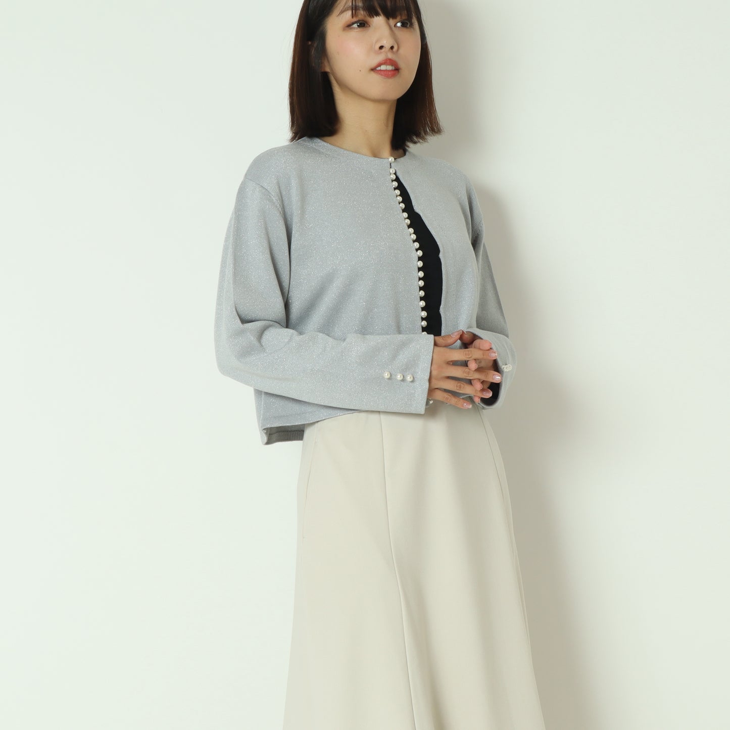 メタリックカーディガン C7544553