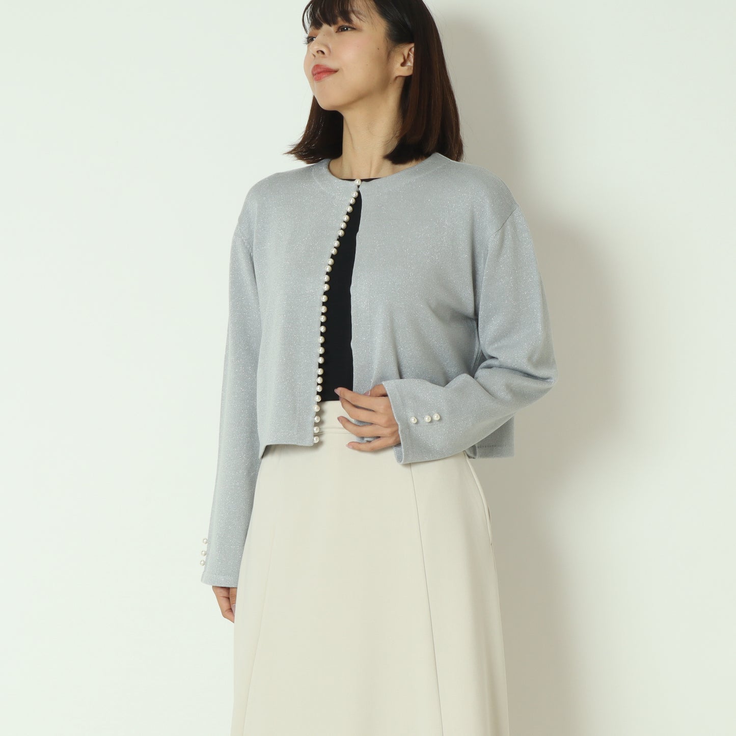 メタリックカーディガン C7544553