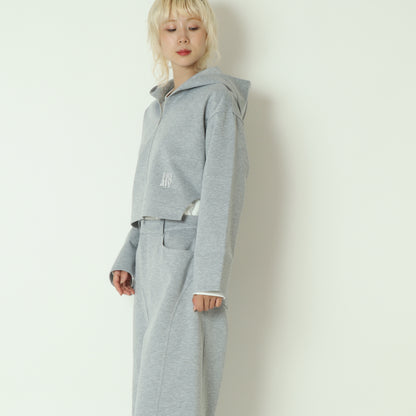 ダンボールニットショート丈パーカー  252A3304