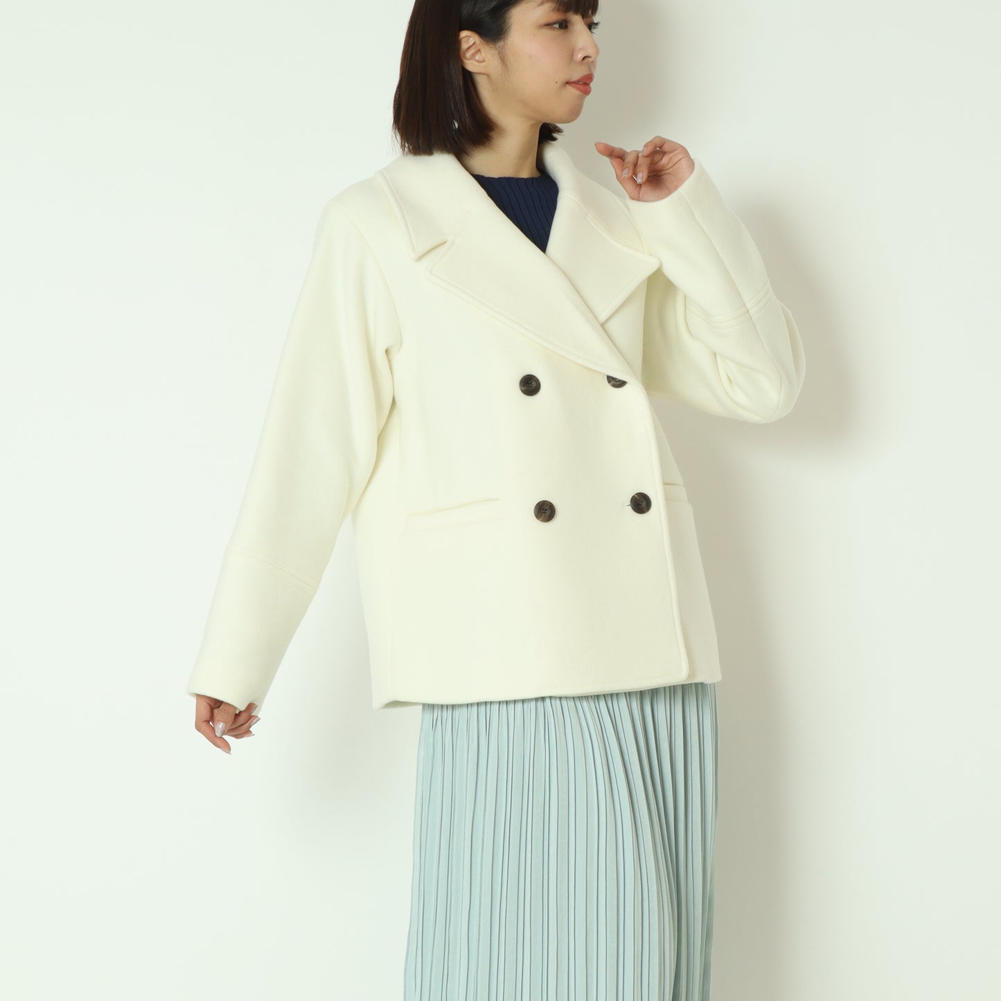 スーパー100 テーラード ピーコート 252A3308