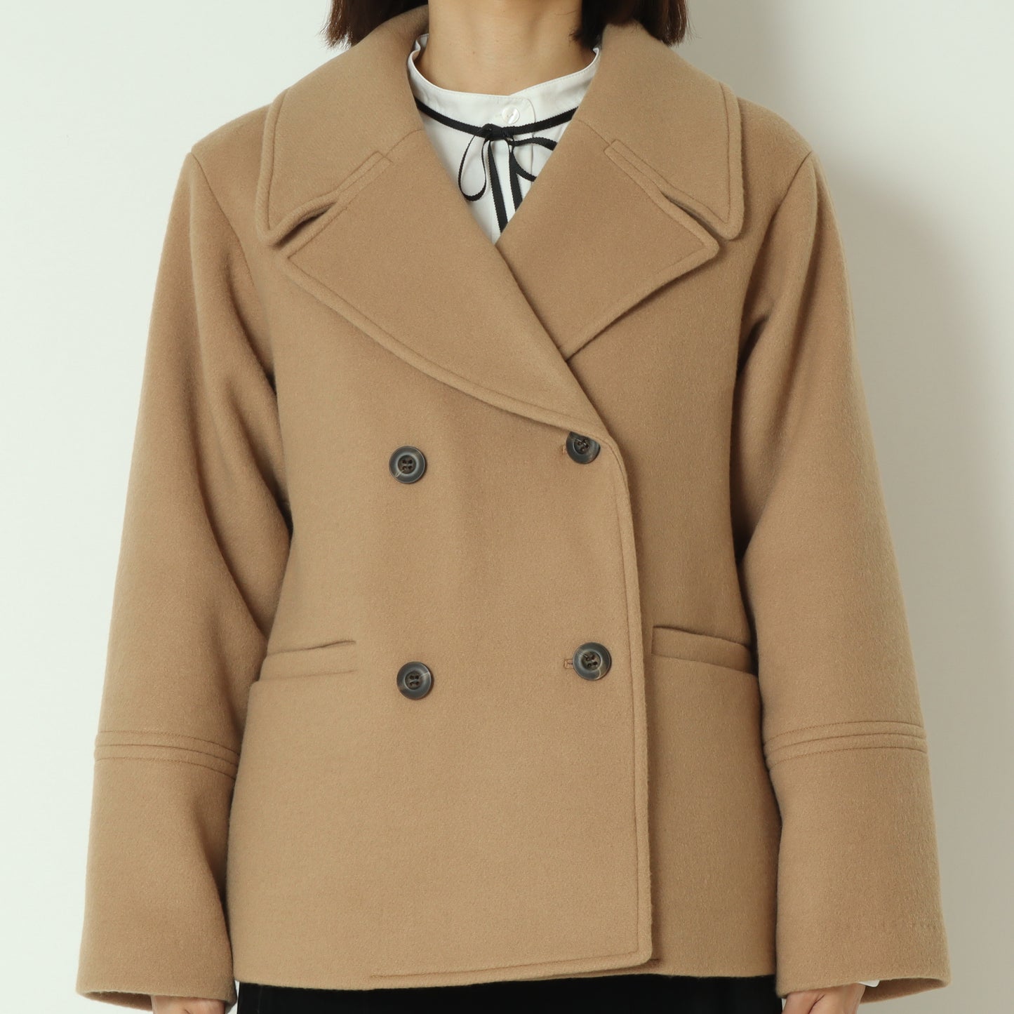 スーパー100 テーラード ピーコート 252A3308