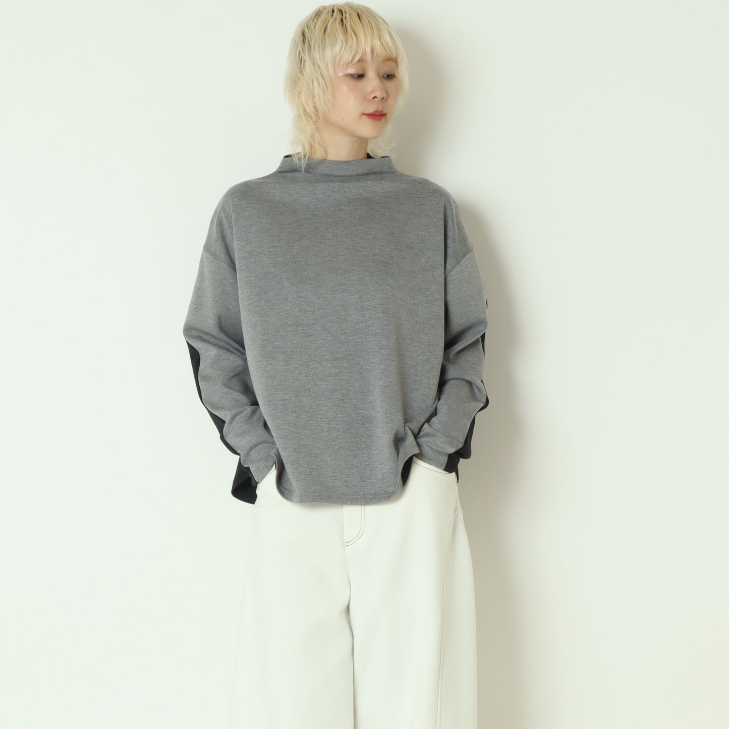 前後2wayハイネックカットソー  540102