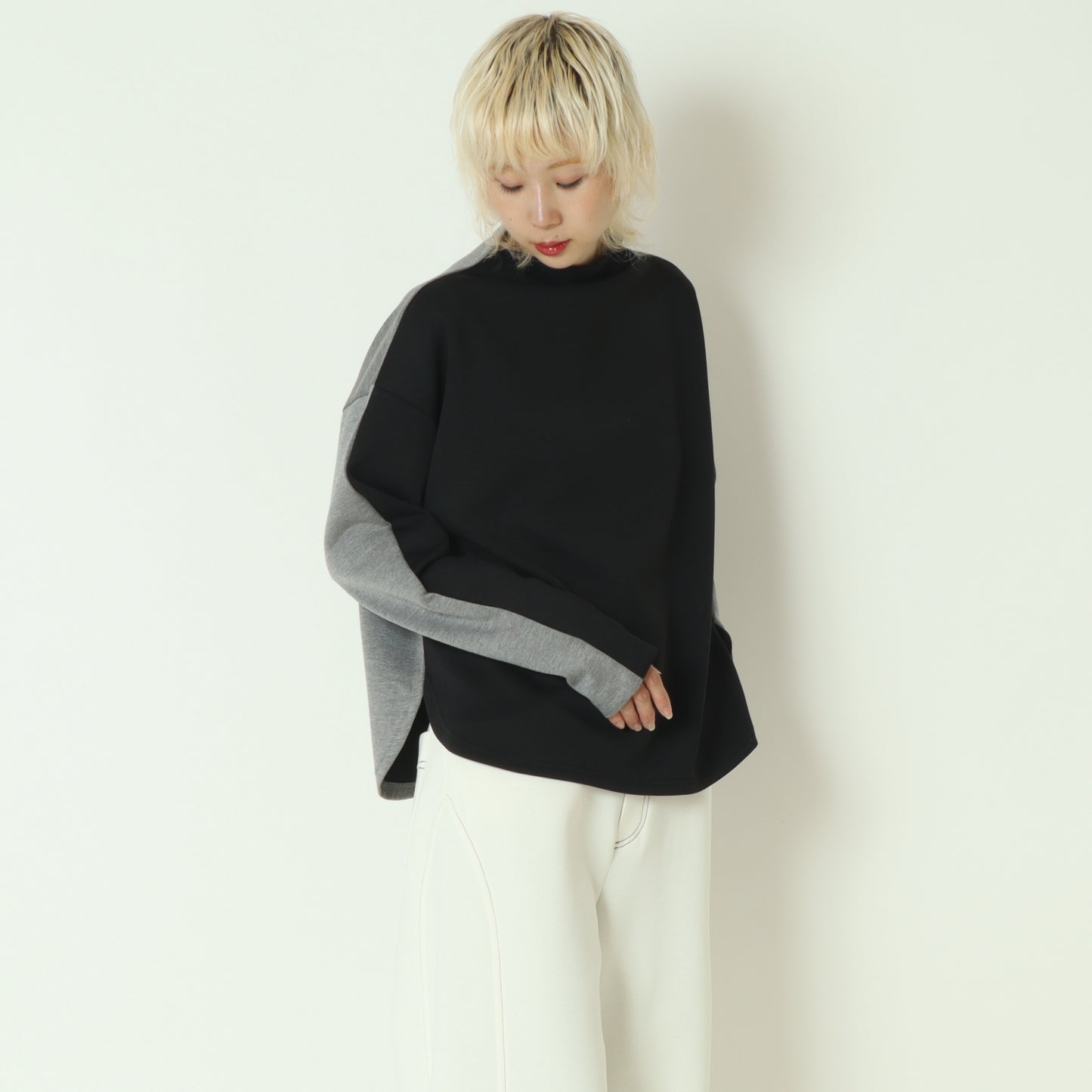 前後2wayハイネックカットソー  540102