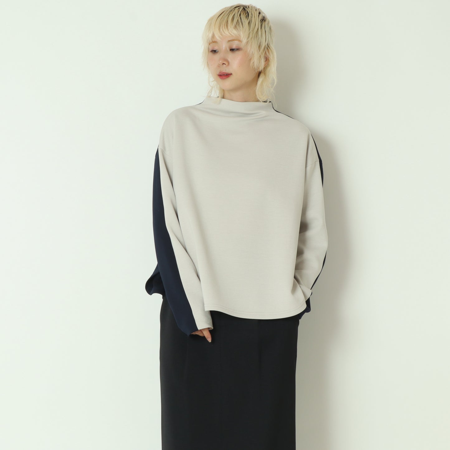 前後2wayハイネックカットソー  540102