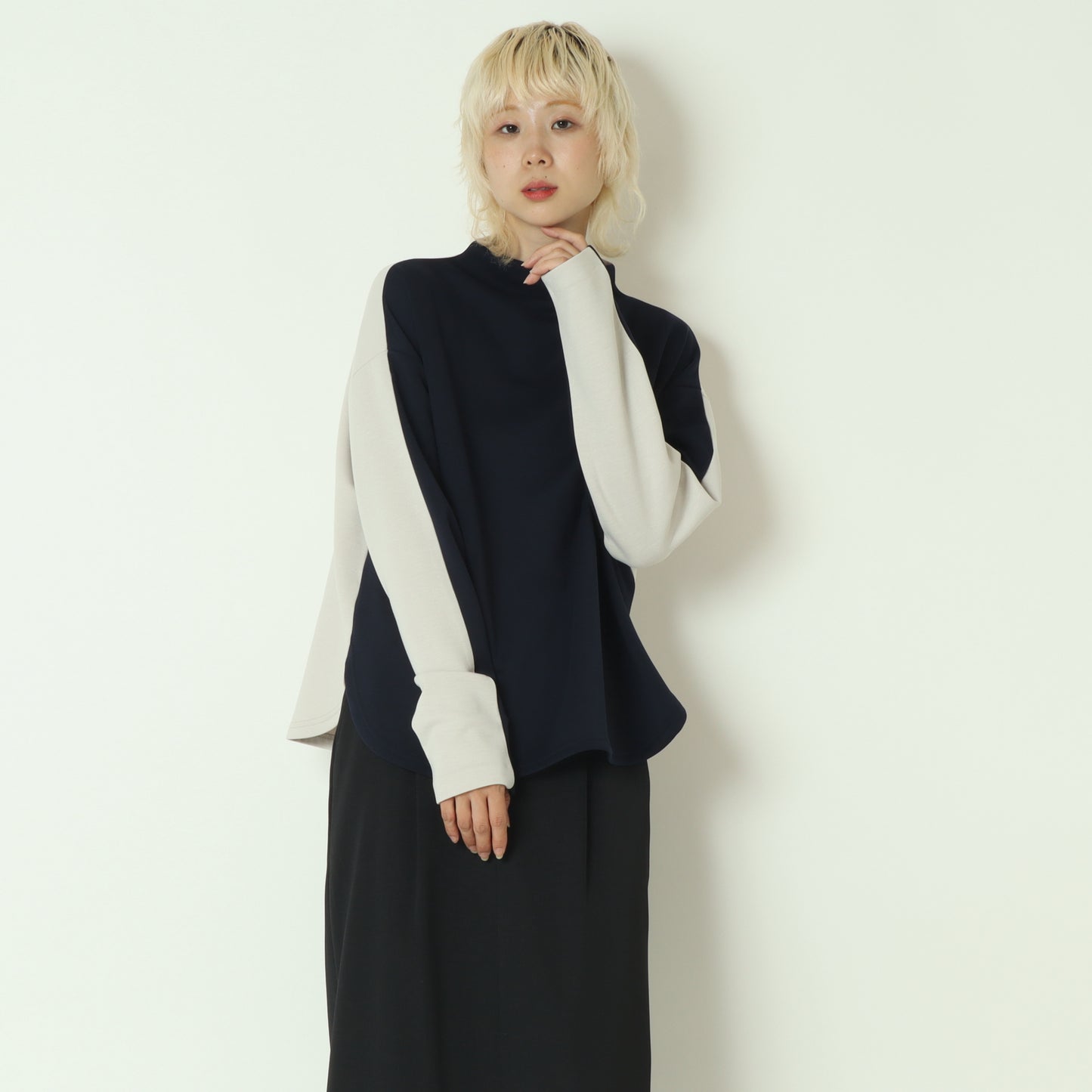 前後2wayハイネックカットソー  540102