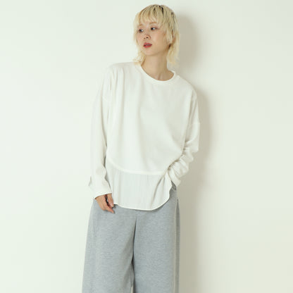 異素材ドッキングプルオーバー   541102