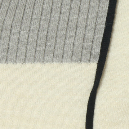 バイカラーパイピングハイネックニット  540003