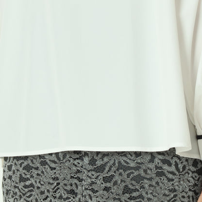 ジョーゼット細パイピングブラウス  550202