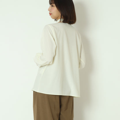 ジョーゼット細パイピングブラウス  550202