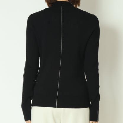 ダブル切り替え配色ラインリブニット 550001