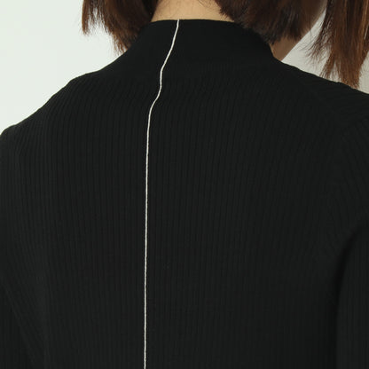 ダブル切り替え配色ラインリブニット 550001