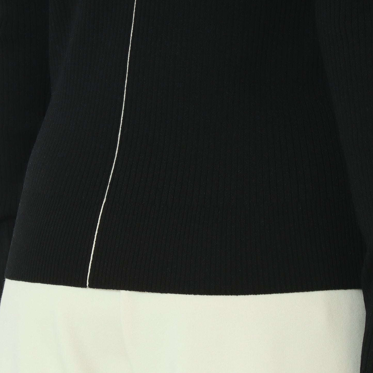 ダブル切り替え配色ラインリブニット 550001