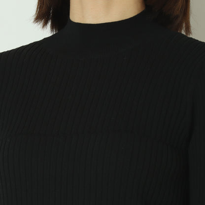 ダブル切り替え配色ラインリブニット 550001