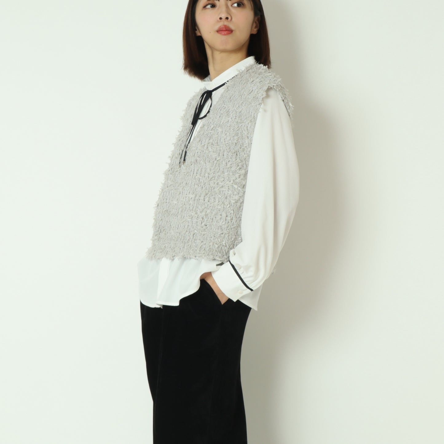 テープヤーンVネックベスト 551001