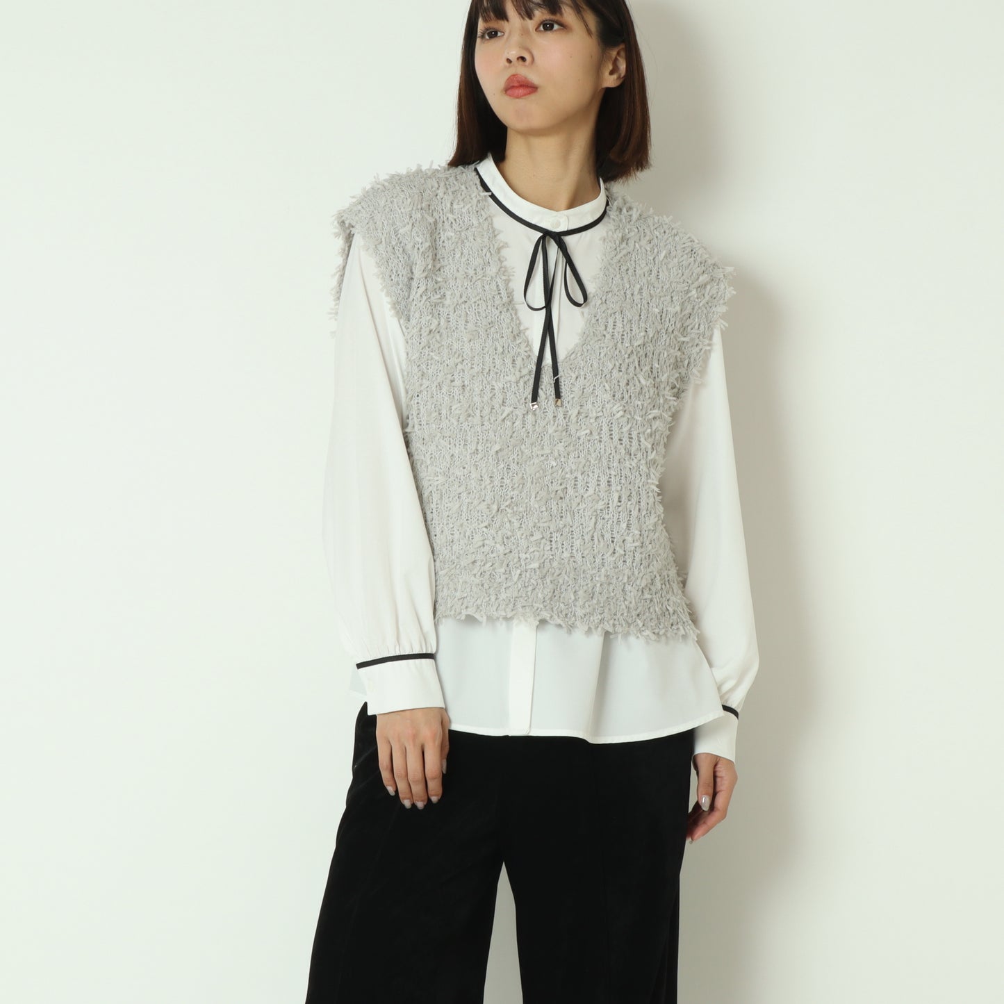 テープヤーンVネックベスト 551001