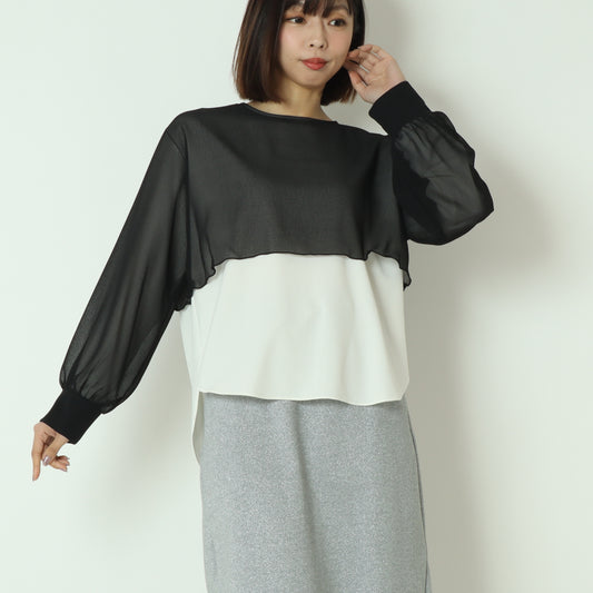 シアーレイヤードブラウス  551202