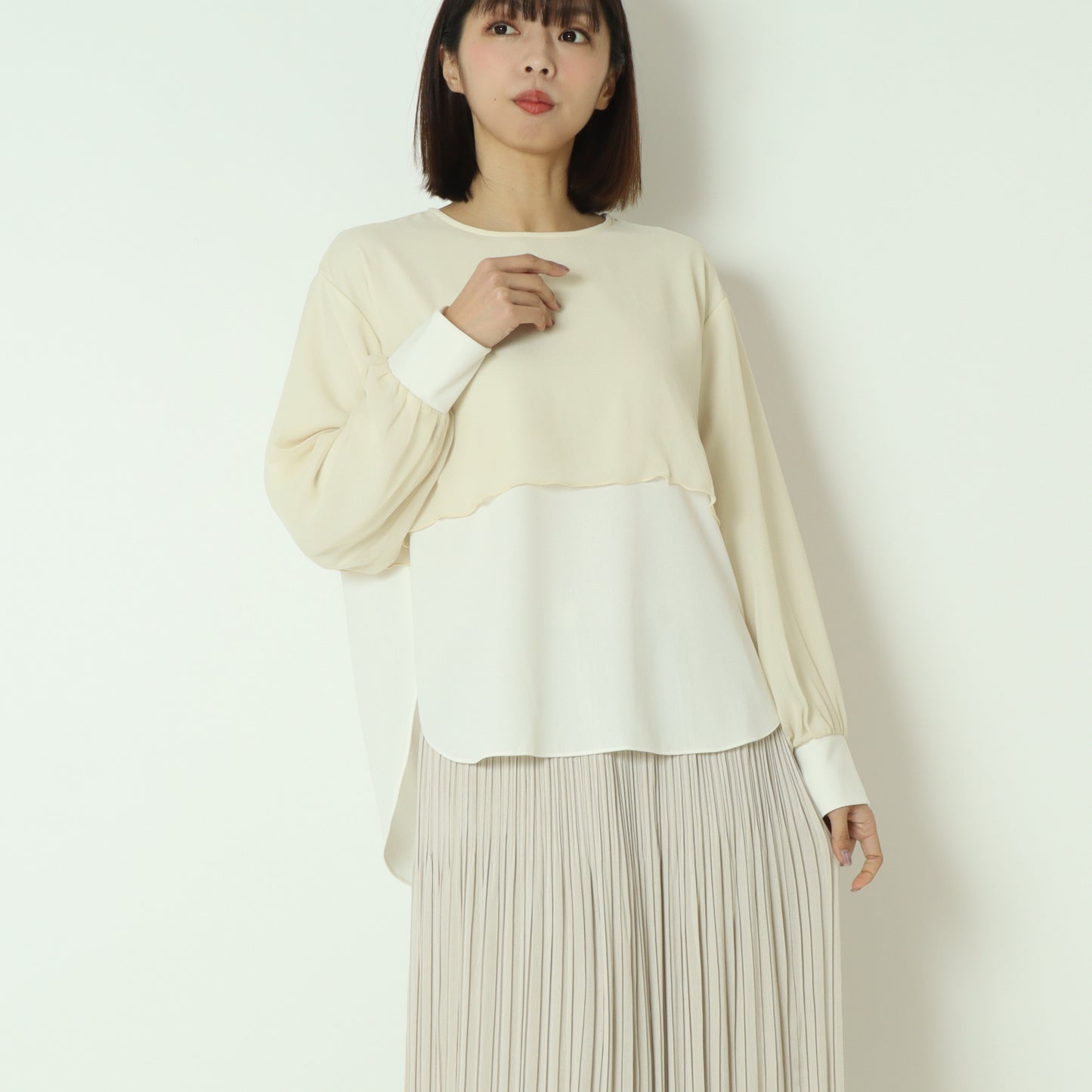 シアーレイヤードブラウス  551202