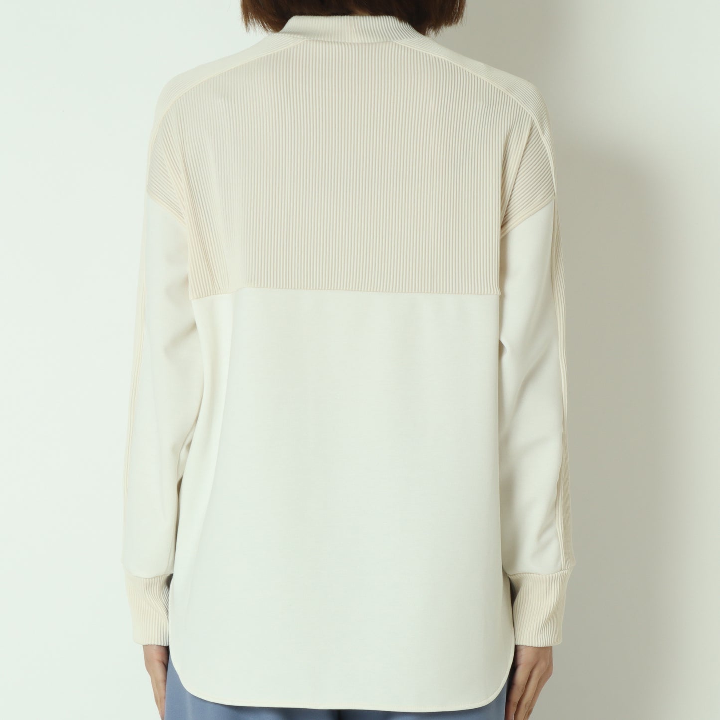 リブ切替デザインカットソー  551103