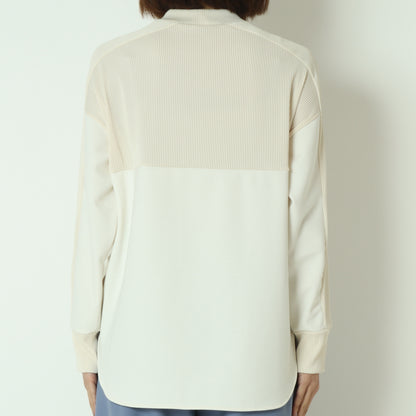 リブ切替デザインカットソー  551103