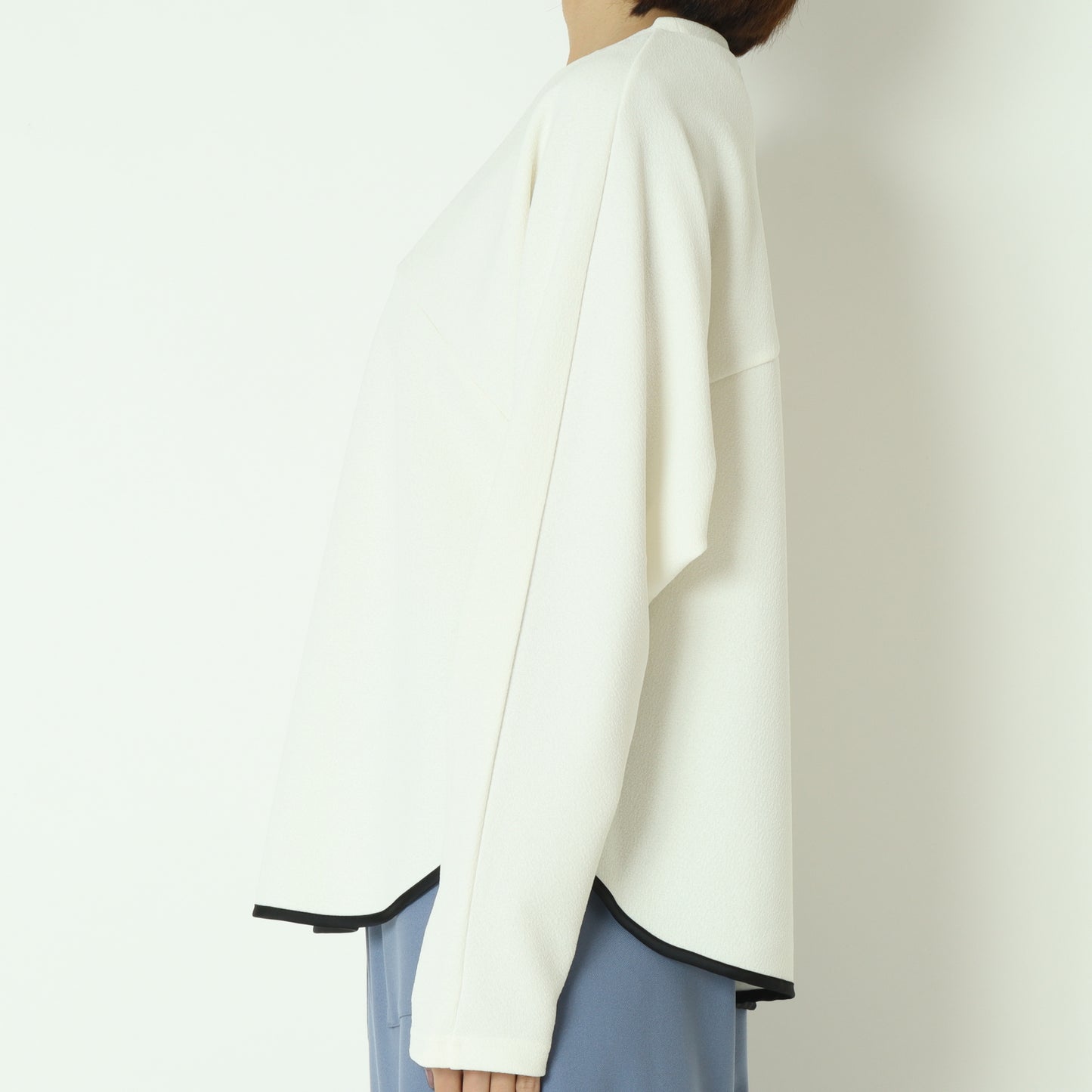 配色パイピング切り替えカットソー  551102