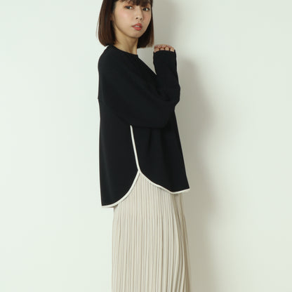 配色パイピング切り替えカットソー  551102