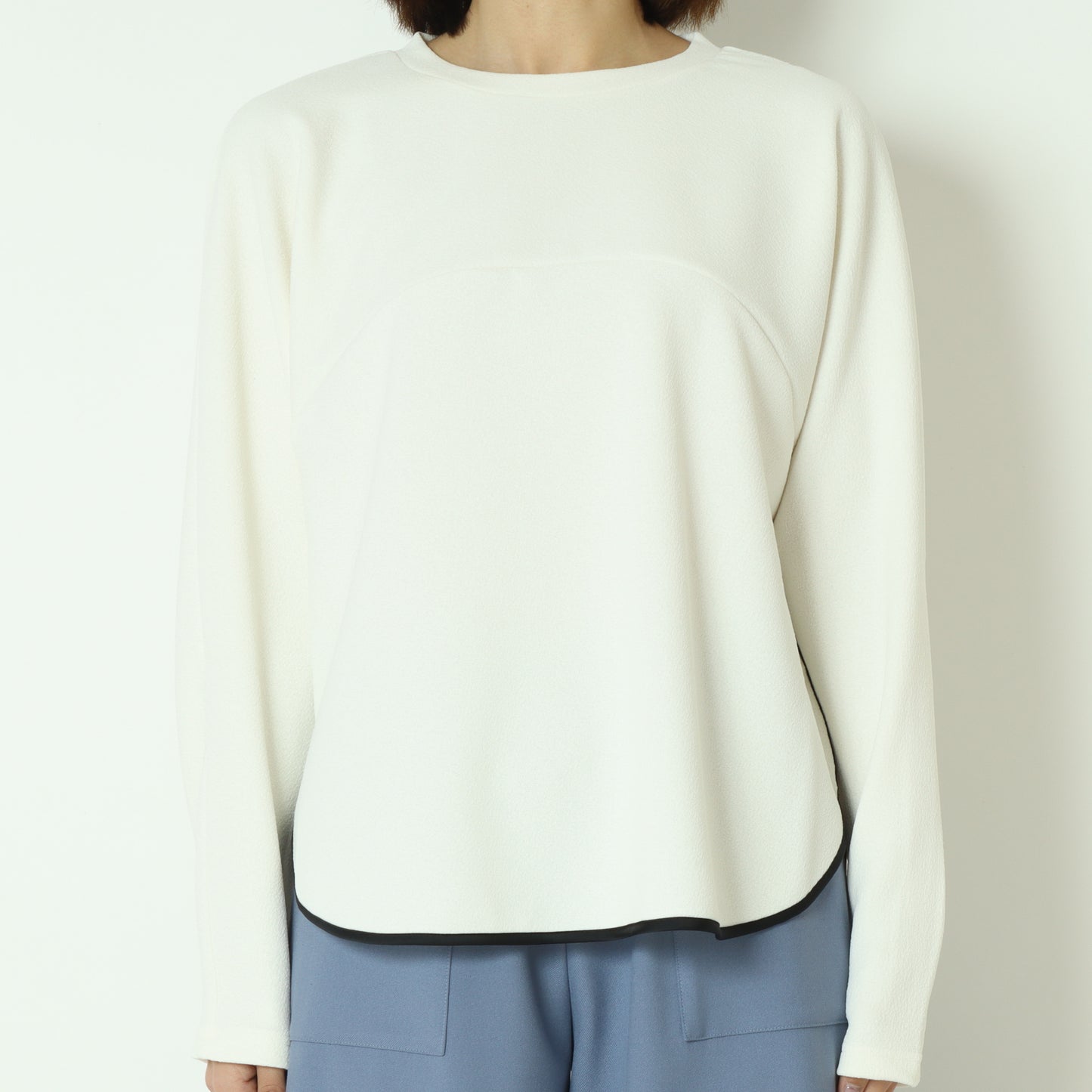 配色パイピング切り替えカットソー  551102