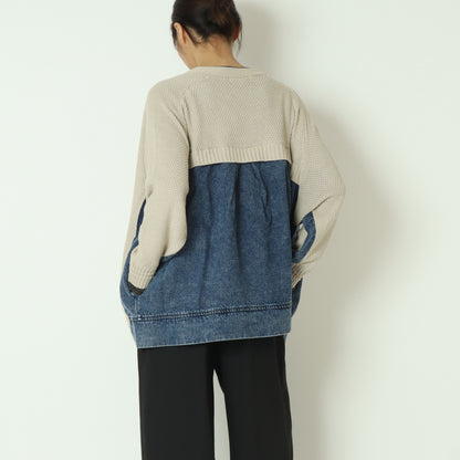 デニムコンビVZIPブルゾンカーデ 5534091