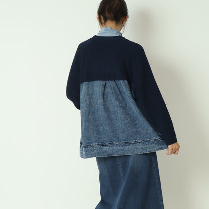 デニムコンビVZIPブルゾンカーデ 5534091