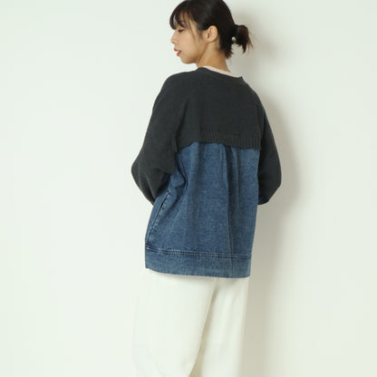 デニムコンビVZIPブルゾンカーデ 5534091