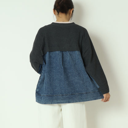 デニムコンビVZIPブルゾンカーデ 5534091