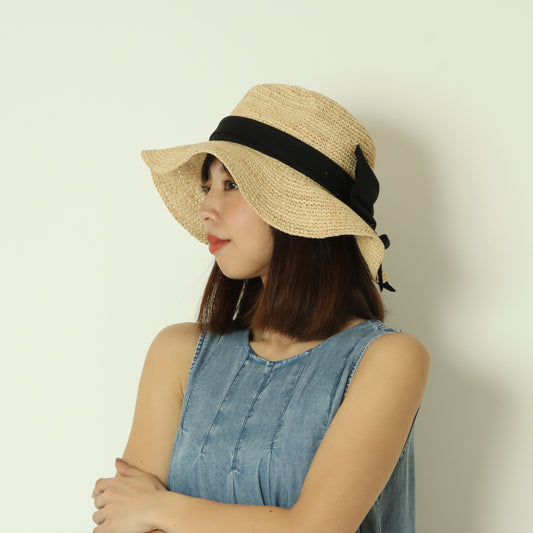 ラフィアリボンハット　254-121711