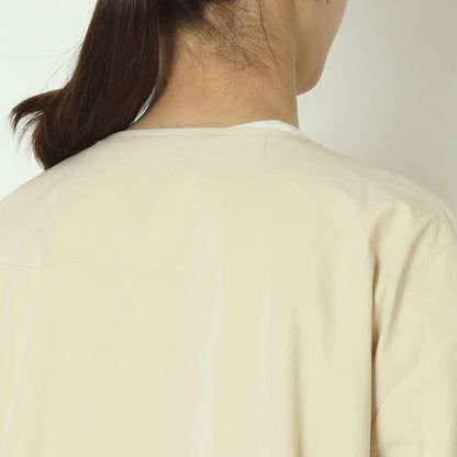 リブ袖ノーカラーコート 80267002