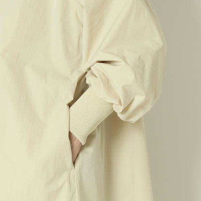 リブ袖ノーカラーコート 80267002