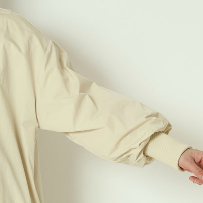 リブ袖ノーカラーコート 80267002