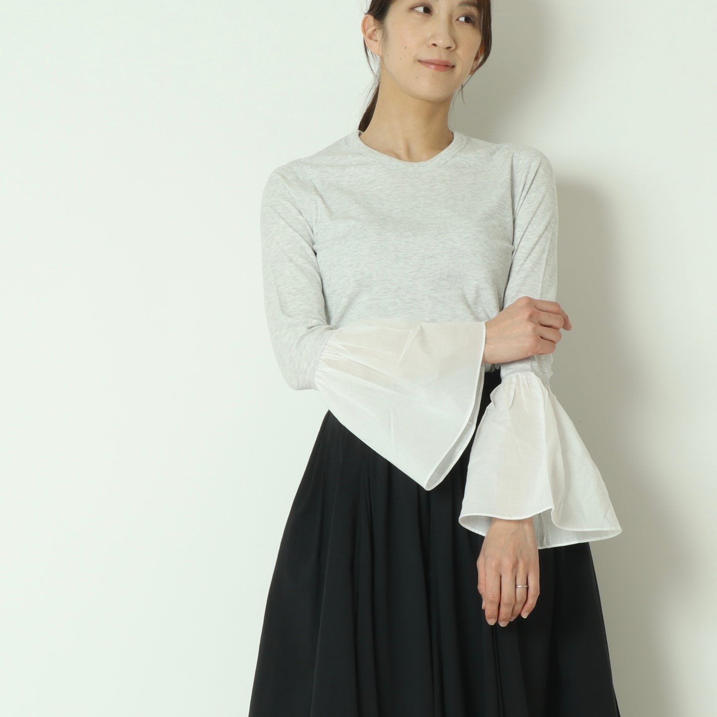 袖ギャザ一切替プルオーバー  80267007